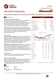 Recurring earnings in line; financial cost falls; rapid growth to continue