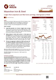Larger-than-expected cost hike hurts earnings;downgrade to HOLD