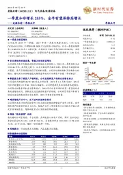 麦格米特一季报点评：一季度扣非增长255%，全年有望保持高增长