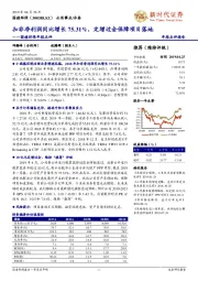 国祯环保年报点评：扣非净利润同比增长75.31%，定增过会保障项目落地