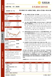 需求较弱19Q1业绩低于预期，看好公司长期一体化优势