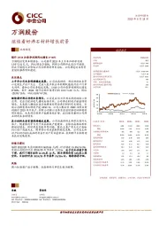 继续看好沸石材料增长前景