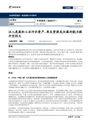 重大事件快评:注入危废和工业污水资产,再生资源龙头盈利能力提升空间大