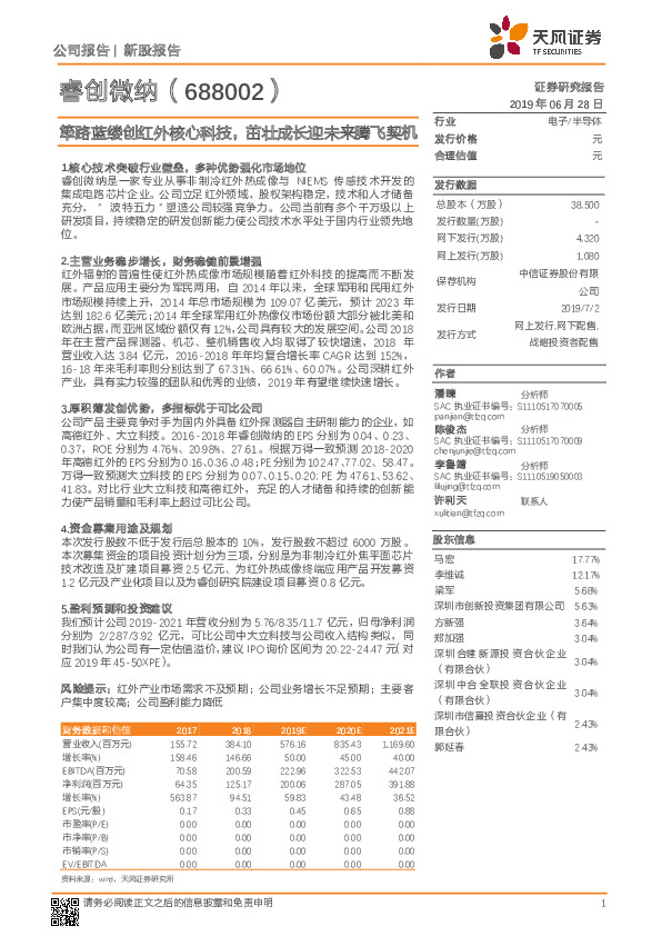 筚路蓝缕创红外核心科技，茁壮成长迎未来腾飞契机