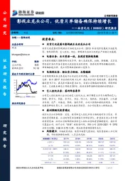 研究报告：影视业龙头公司，优质片单储备确保持续增长