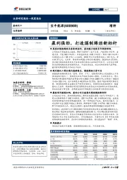 深度报告:盈利强劲,打造煤制烯烃新标杆