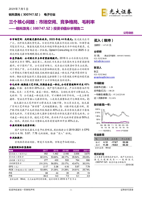 投资价值分析报告二：三个核心问题：市场空间、竞争格局、毛利率