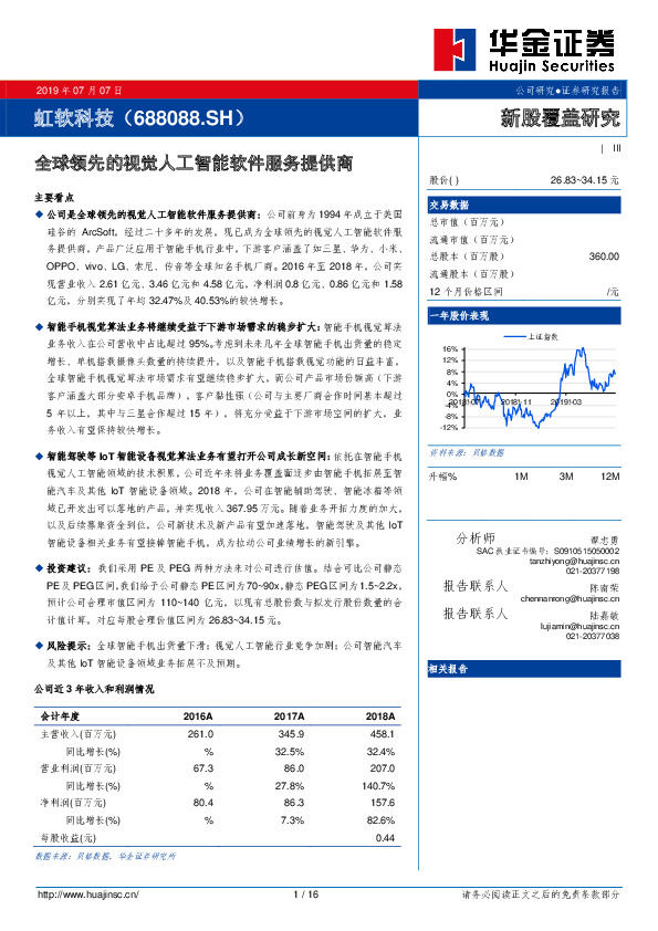 全球领先的视觉人工智能软件服务提供商