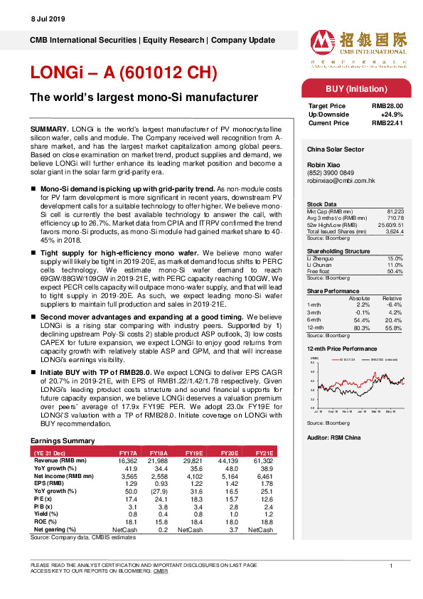 The world’s largest mono-Si manufacturer