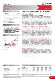 19H1扣非业绩同比翻4倍，略超预期