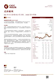 IDC和云业务驱动公司业绩，1H19符合预期
