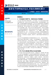 新股询价报告：高端电子材料细分龙头，具备长期增长潜力