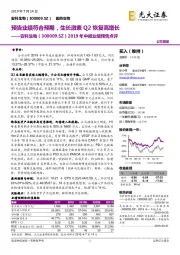 2019年中报业绩预告点评：预告业绩符合预期，生长激素Q2恢复高增长