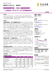 2019年中报预告点评：受基数因素影响，19Q2业绩增速回落