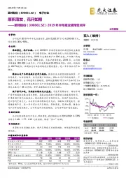 2019年半年报业绩预告点评：厚积薄发，花开如期
