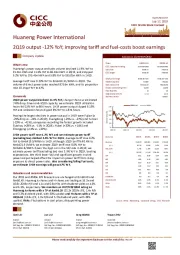 2Q19 output -12% YoY; improving tariff and fuel-costs boost earnings