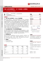 九洲药业点评报告:CDMO业务持续增长,API技改进一步推进