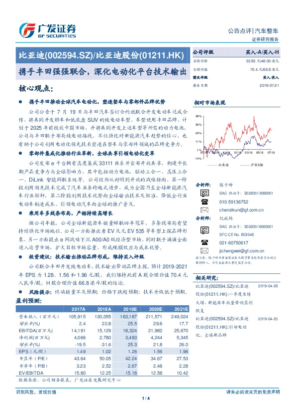 携手丰田强强联合，深化电动化平台技术输出