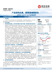 2019半年报点评：产品结构改善，新渠道增速较快