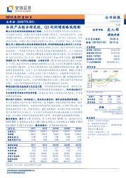 加强产品组合待成效，Q2利润增速略低预期