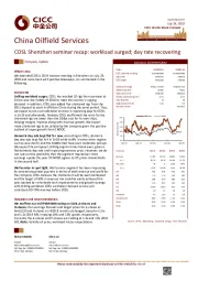 COSL Shenzhen seminar recap: workload surged; day rate recovering