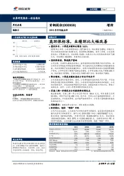 2019年半年报点评：高环保标准，业绩环比大幅改善