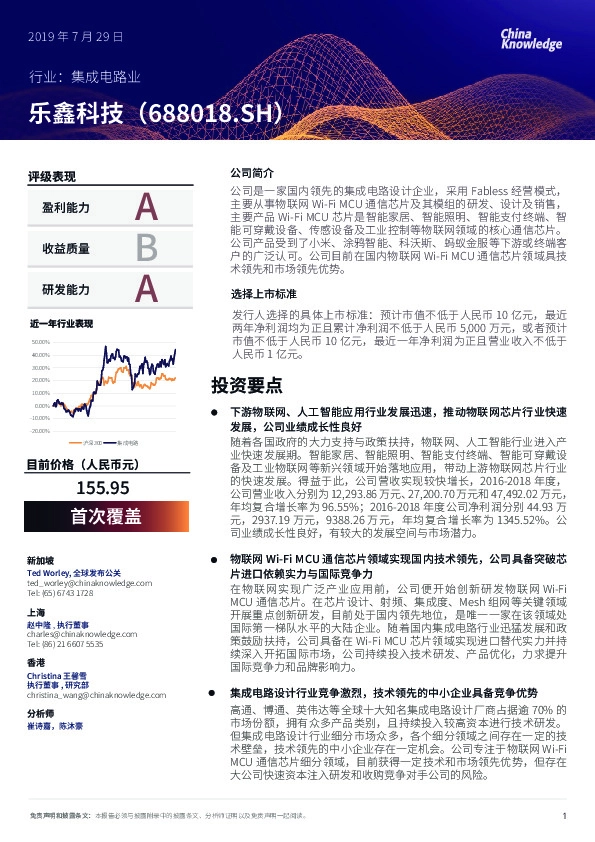 研究报告:乐鑫科技