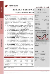 首次覆盖：炭素制品龙头 专注新材料研发