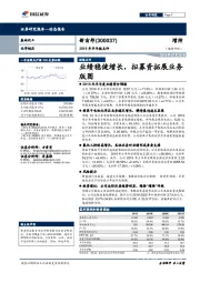 2019年半年报点评：业绩稳健增长，募资拓展业务版图