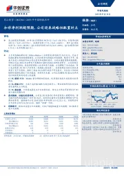 2019年中报快报点评：扣非净利润超预期，公司迎来战略性配置时点