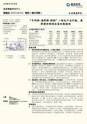 “中间体-原料药-制剂”一体化产业升级，原料药和制剂业务双轮驱动