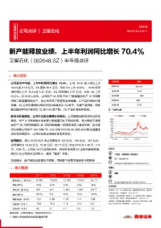 半年报点评：新产能释放业绩，上半年利润同比增长70.4%