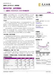 2019年中报点评：猪价主升浪，出栏高增长