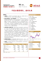 2019年半年报点评：中报业绩高增长，看好未来