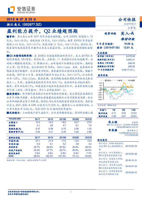 盈利能力提升，Q2业绩超预期