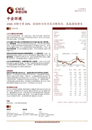 1H19业绩下滑25%，咨询和污水污泥业绩承压，危废持续增长