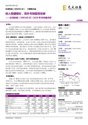 2019年半年报点评：收入稳健增长，海外市场取得突破