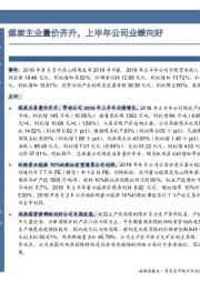 煤炭主业量价齐升，上半年公司业绩向好