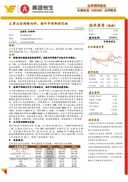 点评报告:主营业务持续向好,海外市场取得突破