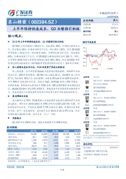 上半年保持快速成长，Q3业绩指引积极