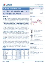 19H1拳头产品带动毛利率大幅提升，研发实力和规模保证未来产品排期