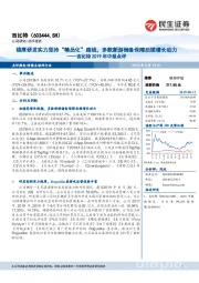 吉比特2019年中报点评：雄厚研发实力坚持“精品化”路线，多款新游储备保障后续增长动力