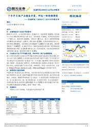 2019半年报点评:下半年S级产品储备丰富,研运一体持续推进