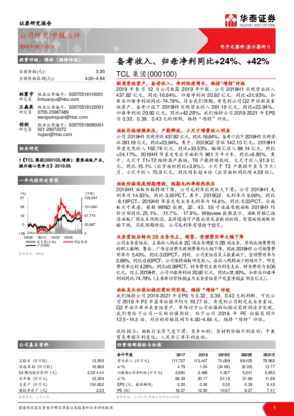 备考收入、归母净利同比+24%、+42%