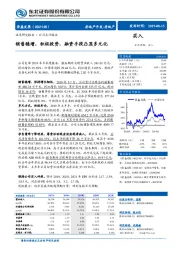 销售稳增,积极投资,融资手段凸显多元化