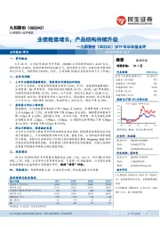 2019年半年报点评：业绩稳健增长，产品结构持续升级