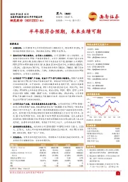 半年报符合预期，未来业绩可期