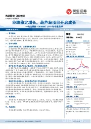 2019年中报点评:业绩稳定增长,葫芦岛项目开启成长