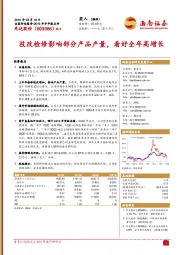 技改检修影响部分产品产量，看好全年高增长