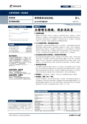 2019年半年报点评：业绩增长稳健，现金流改善